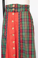 Load image into Gallery viewer, Vintage Gunne Sax Maxi Skirt 1970s Cotton Plaid M