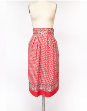 Load image into Gallery viewer, 1940s Skirt Cotton Paisley Printed S