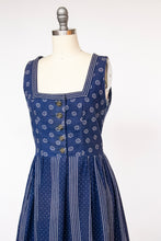 Load image into Gallery viewer, 1950s Dirndl Dress German Cotton Octoberfest M