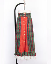 Load image into Gallery viewer, Vintage Gunne Sax Maxi Skirt 1970s Cotton Plaid M