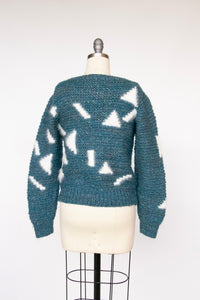 1980s Sweater Angora Wool Chunky Knit S