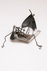 Vintage Sterling Silver Articulating Boat