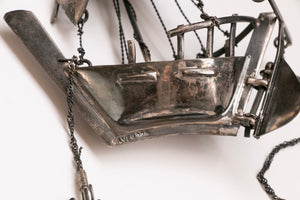 Vintage Sterling Silver Articulating Boat