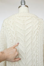 Load image into Gallery viewer, 1970s Wool Fisherman Sweater Hand Knit L