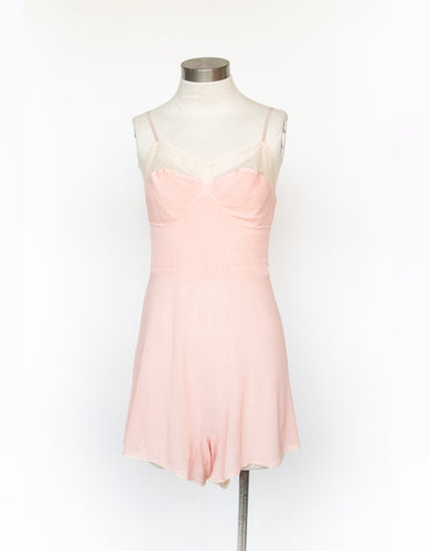 1930s Step In Teddy Chemise Lingerie Slip S