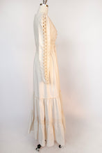 Load image into Gallery viewer, Vintage 1970s Gunne Sax Dress Maxi Coton Lace sz 11