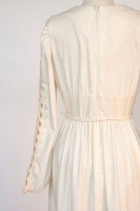 Vintage 1970s Gunne Sax Dress Maxi Coton Lace sz 11