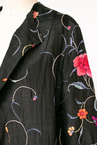 1920s Chinese Embroidered Floral Jacket Deco