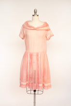 Load image into Gallery viewer, 1920s Dress Sheer Organza Pink XS / S