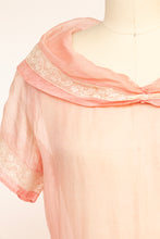 Load image into Gallery viewer, 1920s Dress Sheer Organza Pink XS / S