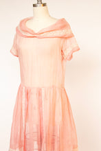 Load image into Gallery viewer, 1920s Dress Sheer Organza Pink XS / S