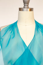 Load image into Gallery viewer, 1970s Tie Top Sheer Chiffon Cropped Halter Overlay