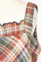 Load image into Gallery viewer, 1970s Jumper Dress Plaid Chevron Shift M