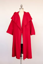 Load image into Gallery viewer, 1950s Velvet Swing Coat Red Jacket L / M