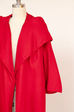 Load image into Gallery viewer, 1950s Velvet Swing Coat Red Jacket L / M