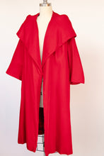 Load image into Gallery viewer, 1950s Velvet Swing Coat Red Jacket L / M