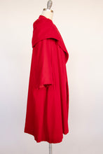 Load image into Gallery viewer, 1950s Velvet Swing Coat Red Jacket L / M