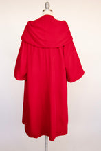 Load image into Gallery viewer, 1950s Velvet Swing Coat Red Jacket L / M