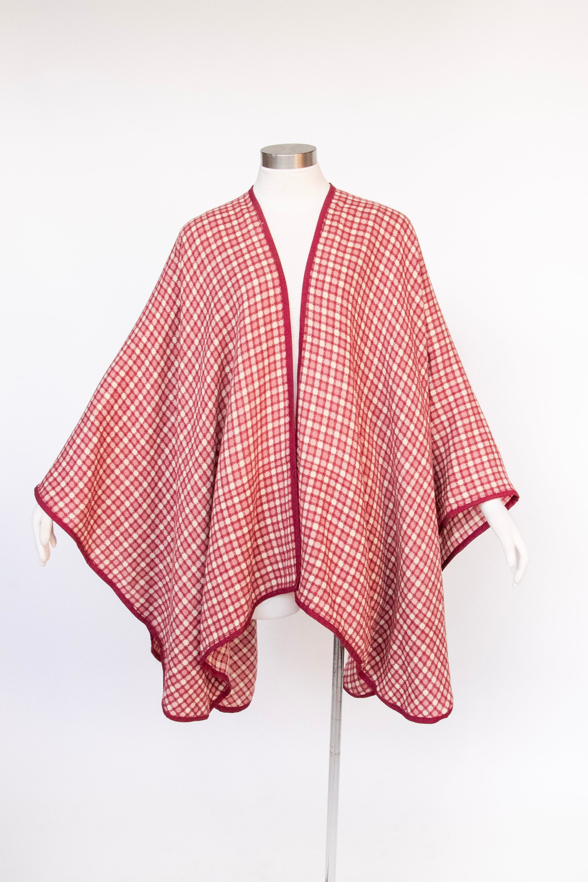 80s～ wool poncho coat 1980s Wool Woven Poncho Cape Coat - Etsy