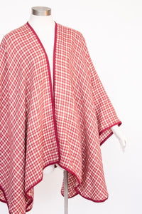 1980sWool Woven Ponacho Cape Coat