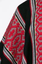 Load image into Gallery viewer, 1970s Cape Woven Fringe Poncho Wool