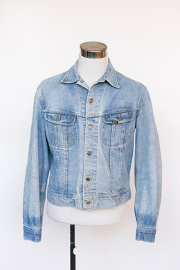 1970s Denim Jacket Lee Rider Blue Cotton M