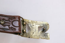 Load image into Gallery viewer, 1970s Belt Brass Buckle Ski Tooled Leather