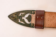 Load image into Gallery viewer, 1950s Belt Brown Leather Waist Cinch XS