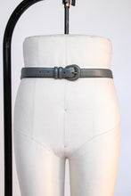 Load image into Gallery viewer, 1980s Waist Cinch Belt Grey Leather M