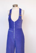 Load image into Gallery viewer, 1970s Ski Suit Corduroy Pants Bib Overalls S