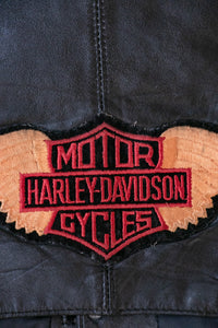 1970s Leather Vest Top Harley Davidson M/S