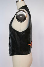 Load image into Gallery viewer, 1970s Leather Vest Top Harley Davidson M/S