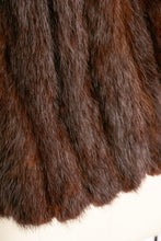 Load image into Gallery viewer, 1950s Fur Stole Mink Brown Plush Fluffy Wrap Caplet