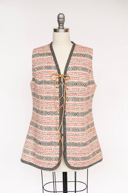 1970s Young Pendleton Wool Vest Long Waistcoat M