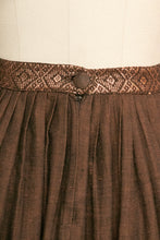 Load image into Gallery viewer, 1950s Full Skirt Cotton Hand Woven Metallic Copper XS