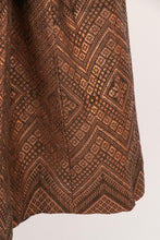 Load image into Gallery viewer, 1950s Full Skirt Cotton Hand Woven Metallic Copper XS