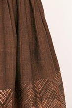 Load image into Gallery viewer, 1950s Full Skirt Cotton Hand Woven Metallic Copper XS