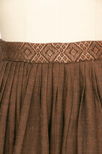 Load image into Gallery viewer, 1950s Full Skirt Cotton Hand Woven Metallic Copper XS