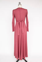 Load image into Gallery viewer, 1970s Maxi Gown Jersey Dress Mauve Knit S