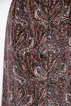 Load image into Gallery viewer, 1970s Velvet Maxi Full Skirt Printed Paisley S