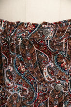 Load image into Gallery viewer, 1970s Velvet Maxi Full Skirt Printed Paisley S