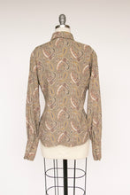 Load image into Gallery viewer, 1970s Blouse Dagger Collar Paisley Top S