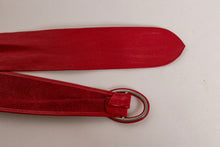 Load image into Gallery viewer, 1960s Belt Leather Waist Cinch Adjustable Red M/L