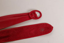 Load image into Gallery viewer, 1960s Belt Leather Waist Cinch Adjustable Red M/L