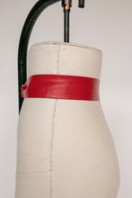 Load image into Gallery viewer, 1960s Belt Leather Waist Cinch Adjustable Red M/L