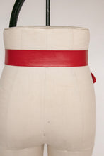 Load image into Gallery viewer, 1960s Belt Leather Waist Cinch Adjustable Red M/L