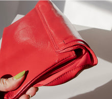 Load image into Gallery viewer, Y2K Envelope Clutch Purse Red Patent Leather Nordstrom