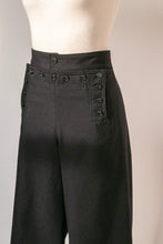 Load image into Gallery viewer, 1950s Sailor Pants Wool High Waist Wide Leg