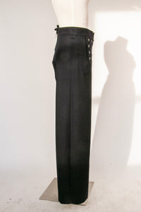 1950s Sailor Pants Wool High Waist Wide Leg