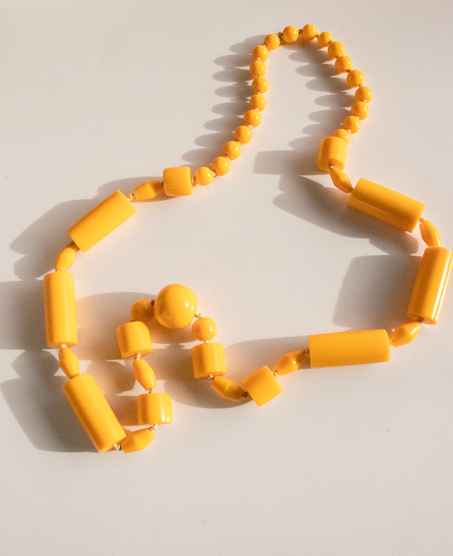 1930s Necklace Long Beaded Early Plastic Sautoir Deco Jewelry